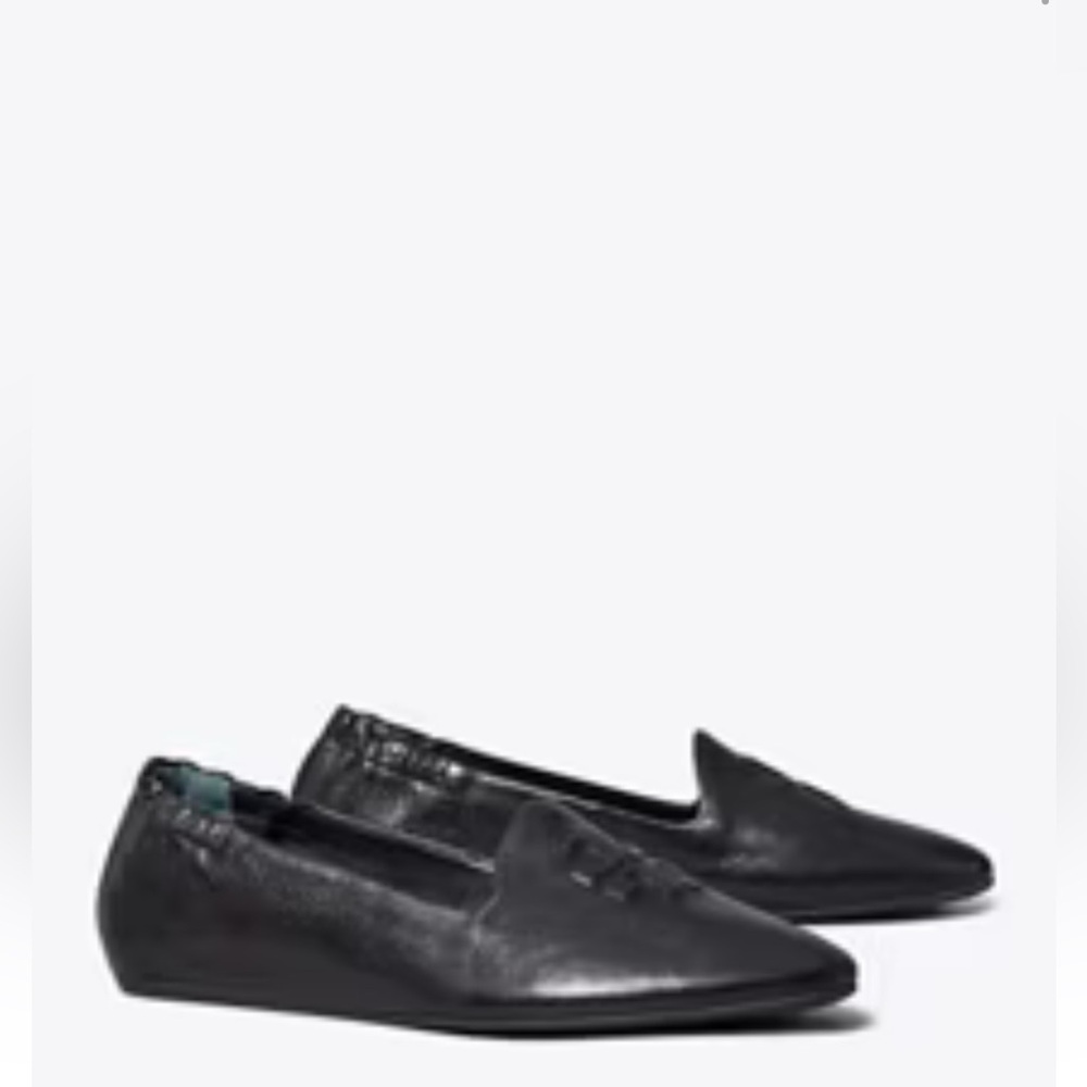 Tory Burch Black Flats Sleek back